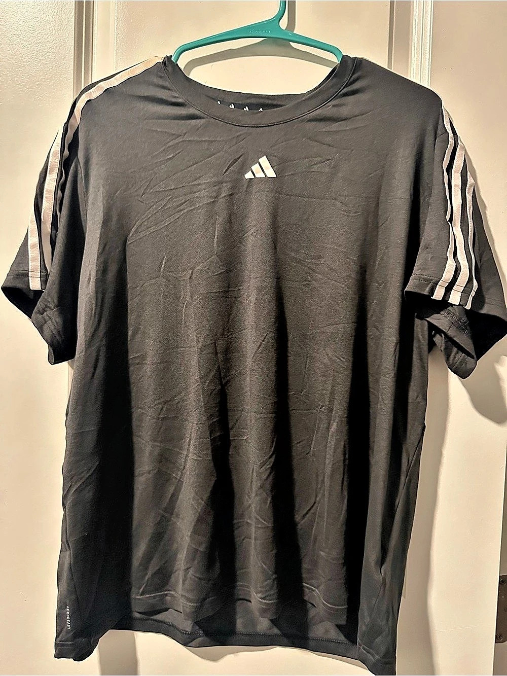 adidas Train Essentials 3-Stripes Tee Black Athletic Tee XL